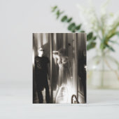 Zwart en wit briefkaart (Staand voorkant)
