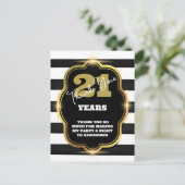 Zwart en wit briefkaart (Staand voorkant)