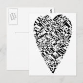 Zwart en wit briefkaart (Voorkant / Achterkant)