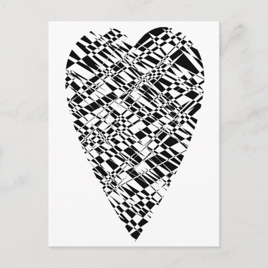 Zwart en wit briefkaart (Voorkant)