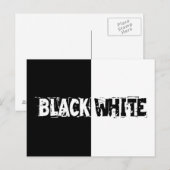 Zwart en wit briefkaart (Voorkant / Achterkant)