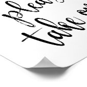 Zwart en wit bruiloft voor 8x10-teken poster (Hoek)