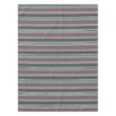 Zwart en wit bruine patchwork kant tafelkleed (Voorkant)