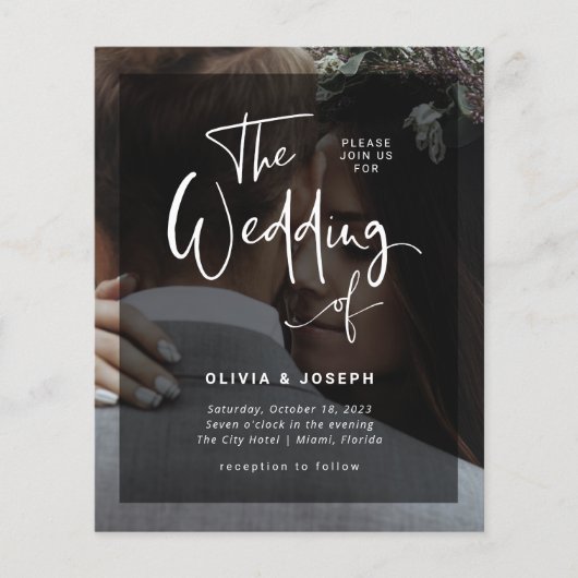 Zwart en wit | Budget Fotoweddenschap Flyer (Voorkant)