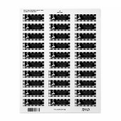 Zwart en wit Buffalo-label voor vinkje Etiket (Full Sheet)