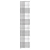 Zwart en wit Buffalo Plaid Korte Tafelloper (Voorkant)