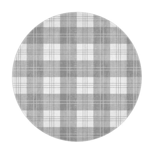 Zwart en wit Buffalo Plaid Snijplank (Voorkant)