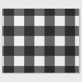 Zwart en wit buffel Overvulpapier Cadeaupapier (Vlak)