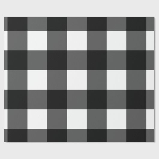 Zwart en wit buffel Overvulpapier Cadeaupapier (Vlak)