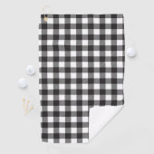 Zwart en wit buffelplaid golfhanddoek (Insitu)