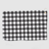 Zwart en wit buffelplaid golfhanddoek (Horizontaal)