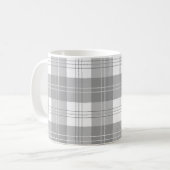 Zwart en wit buffelplaid koffiemok (Voorkant links)