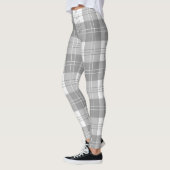 Zwart en wit buffelplaid leggings (Links)