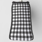 Zwart en wit buffelplaid putterhoes golfheadcover (Draai 90)
