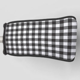 Zwart en wit buffelplaid putterhoes golfheadcover