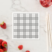 Zwart en wit buffelplaid servet (Insitu)