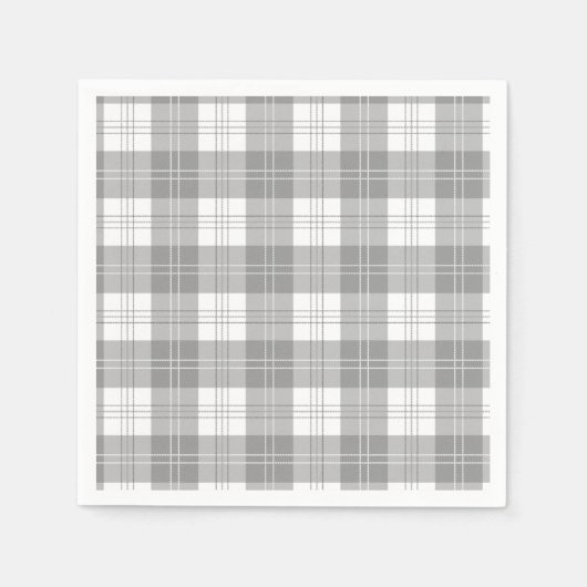 Zwart en wit buffelplaid servet (Voorkant)