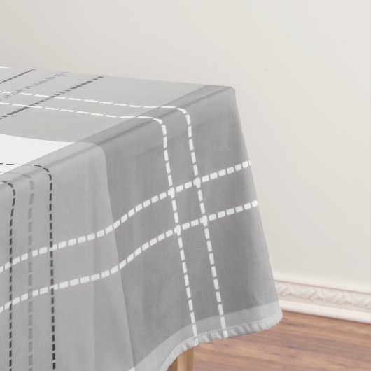 Zwart en wit buffelplaid tafelkleed (Voorbeeld)