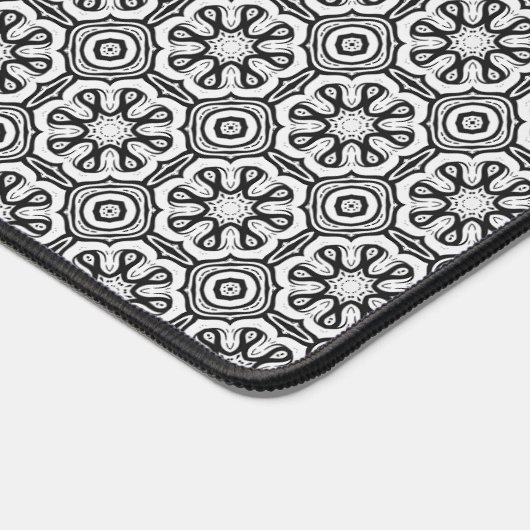 Zwart en wit bureaumat (Hoek)