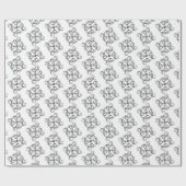 Zwart en wit cadeaupapier (Vlak)