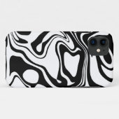 Zwart en wit Case-Mate iPhone case (Achterkant (horizontaal))