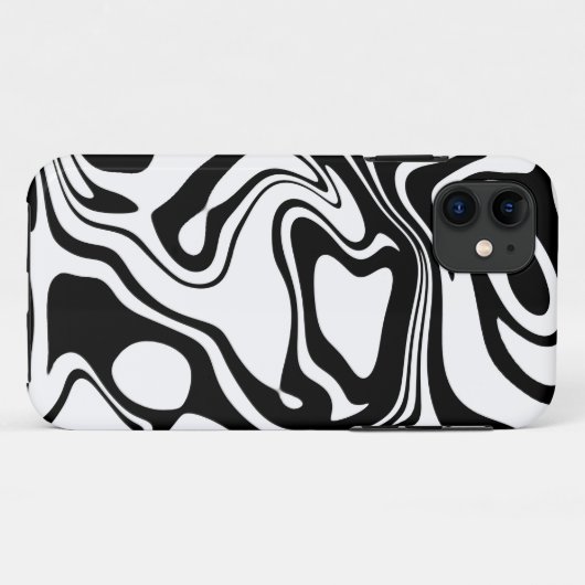 Zwart en wit Case-Mate iPhone case (Achterkant (horizontaal))