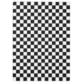 Zwart en wit Check patroon Klembord (Achterkant)