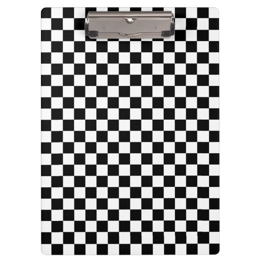 Zwart en wit Check patroon Klembord (Voorkant)