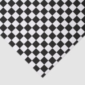 Zwart en wit Check patroon Tissuepapier (Detail)