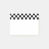 Zwart en wit checkboard (Gecontroleerde vlag) Post-it® Notes (Voorkant)