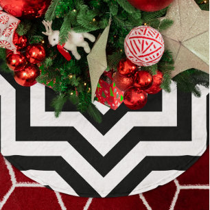 Zwart en wit chevron kerstboom rok