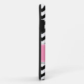 Zwart en wit Chevron met Bubblegum Roze Case-Mate iPhone Case (Achterkant/rechts)