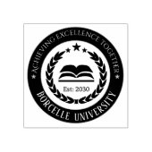 Zwart en Wit Cirkel Professioneel Stempel Logo (Afrduk)