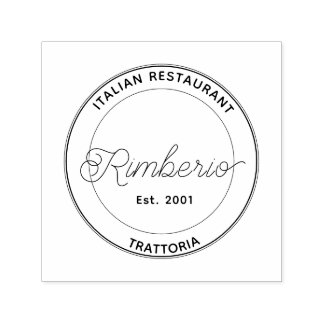 Zwart en Wit Cirkel Professioneel Stempel Logo