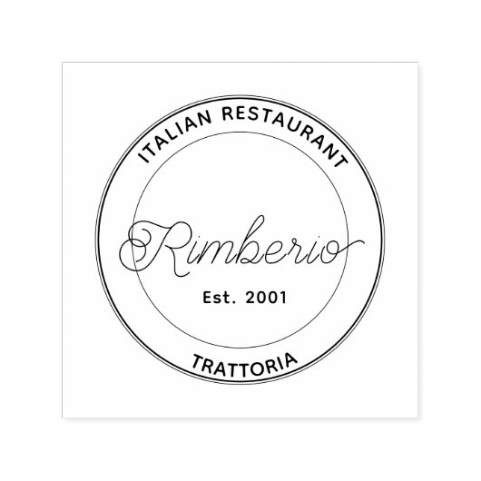 Zwart en Wit Cirkel Professioneel Stempel Logo (Design)