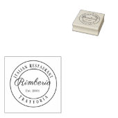 Zwart en Wit Cirkel Professionele Logo Rubberstempel (Gestempeld)