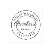 Zwart en Wit Cirkel Professionele Logo Rubberstempel (Afrduk)