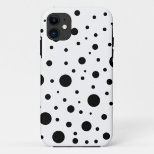 Zwart en wit cirkelontwerp iPhone 11 hoesje