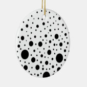 Zwart en wit cirkelontwerp keramisch ornament (Rechts)