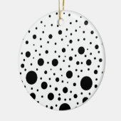 Zwart en wit cirkelontwerp keramisch ornament (Links)