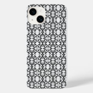 Zwart En Wit Cirkels Patroon Case-Mate iPhone 14 Hoesje