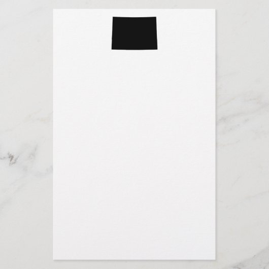 Zwart en Wit Colorado Briefpapier (Voorkant)
