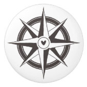 Zwart en wit compact ontwerp keramische knop (Voorkant)