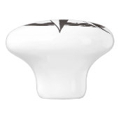 Zwart en wit compact ontwerp keramische knop (Zijkant)