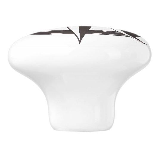 Zwart en wit compact ontwerp keramische knop (Zijkant)