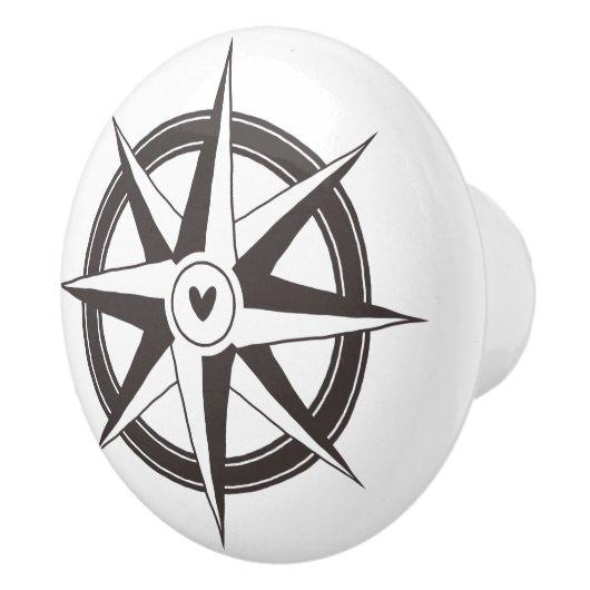 Zwart en wit compact ontwerp keramische knop (Rechts)