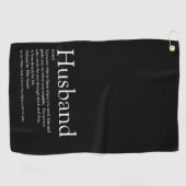 Zwart en Wit Cool Fun Echtgenoot Definitie  Golfhanddoek (Horizontaal)