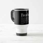 Zwart en Wit Coolste Ooit Broer Definitie Reisbeker (Voorkant links)
