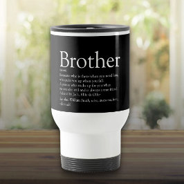 Zwart en Wit Coolste Ooit Broer Definitie Reisbeker