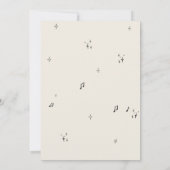 Zwart en wit Creatieve bruiloft Uitnodiging (Achterkant)